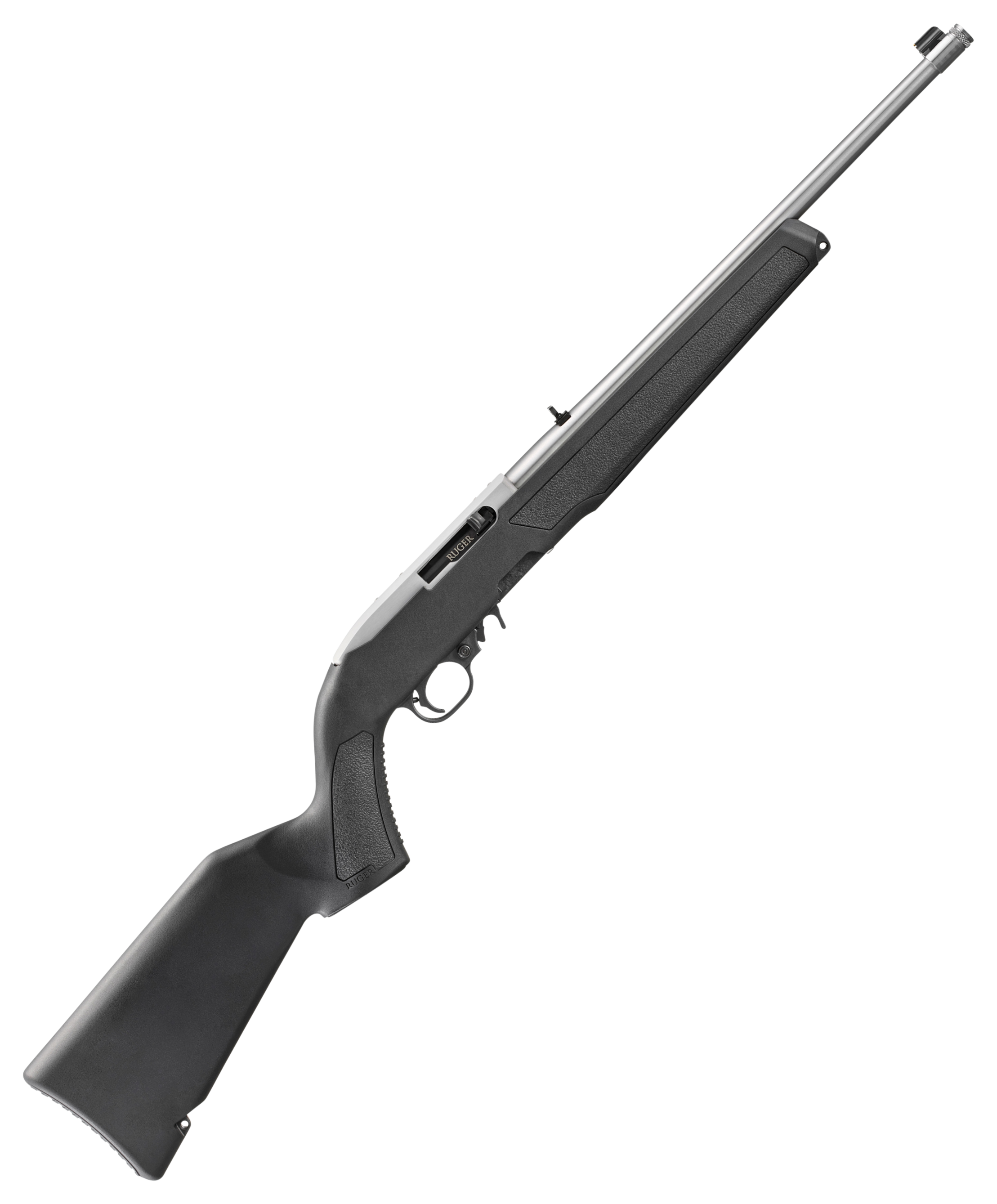 Ruger 10/22 Stainless Steel Semi-Auto Rimfire Rifle with Threaded ...